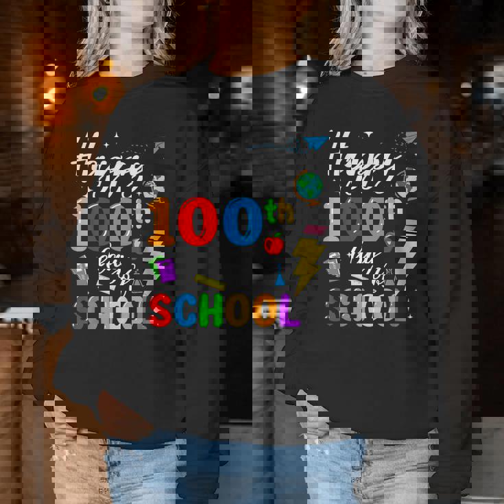 Happy 100 Days Of School Boys Girls 100Th Day Of School Women Sweatshirt Unique Gifts Happy 100 Days Of School Boys Girls 100Th Day Of School Women Sweatshirt Unique Gifts