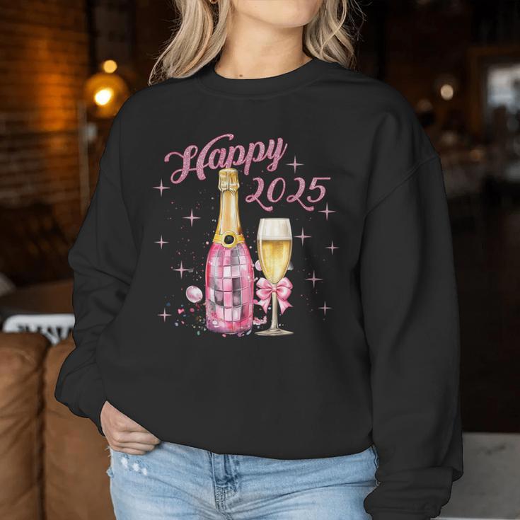 Happy 2025 Happy New Year New Year Sparkling Wine Party Sweatshirt Frauen Lustige Geschenke