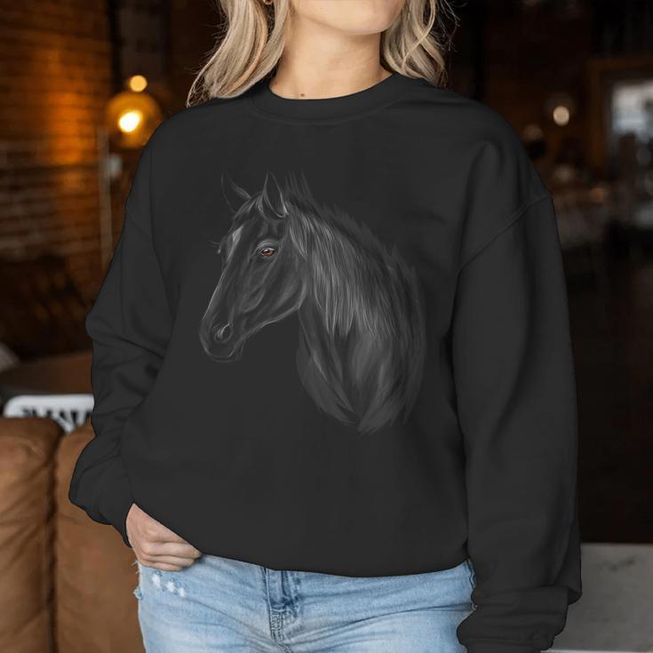 Horse Girls Rider Horse Head S Sweatshirt Frauen Lustige Geschenke