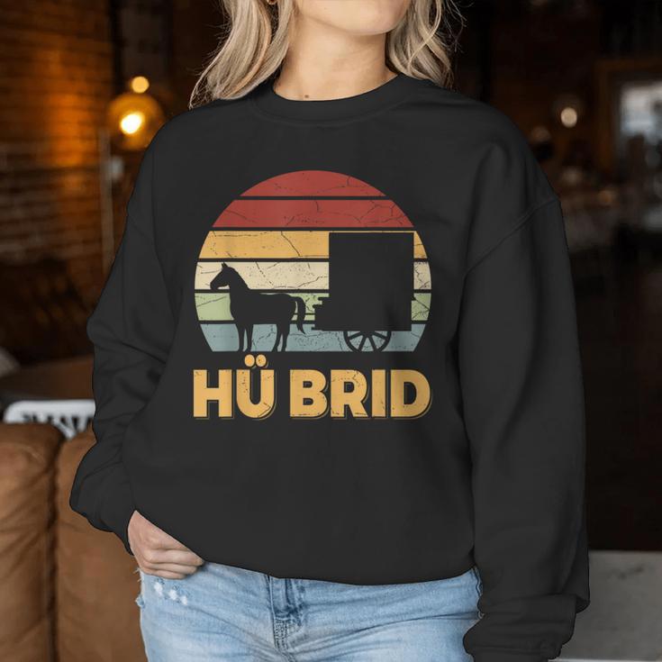 Hü Brid Horse Carriage Hybrid Coachman Riding Word Game Sweatshirt Frauen Lustige Geschenke