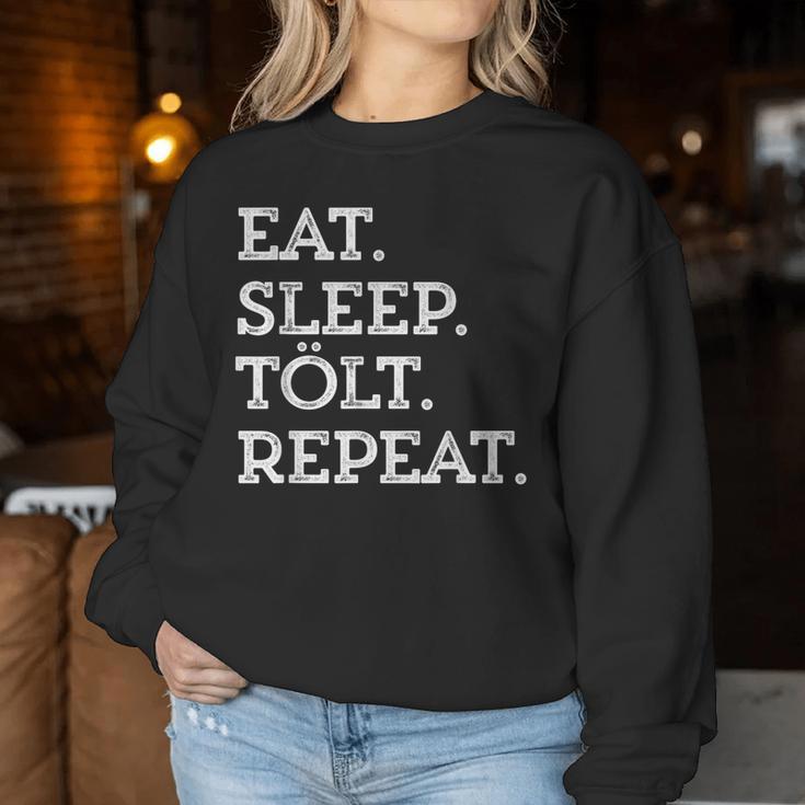 Icelandic Horse Eat Sleep Tölt Icelandic Birthday Pony Graphic Sweatshirt Frauen Lustige Geschenke