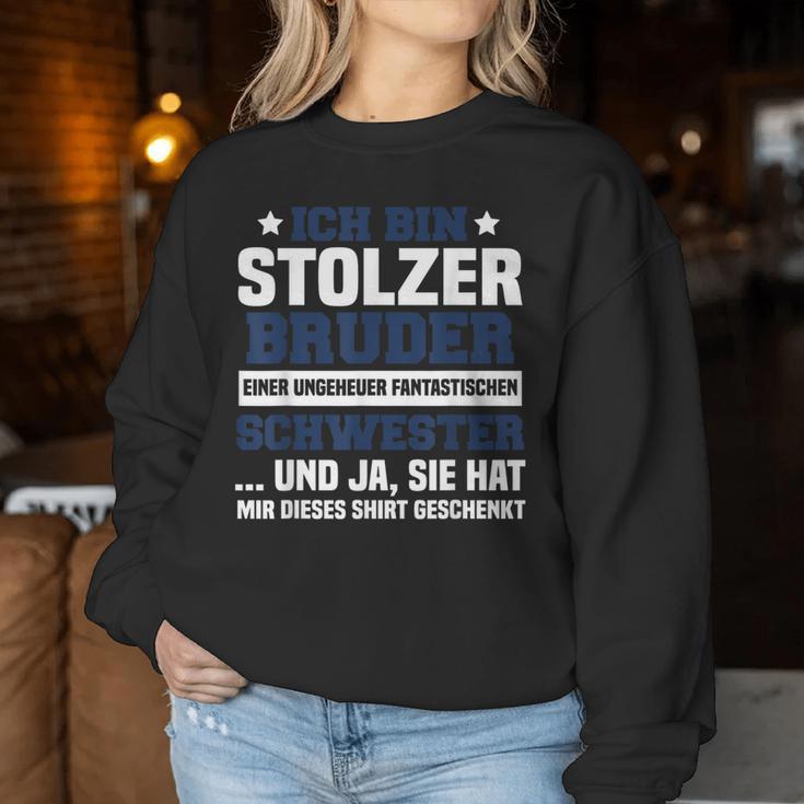 Ich Bin Stolzer Bruder Einer Fantastischen Schwester Sweatshirt Frauen Lustige Geschenke