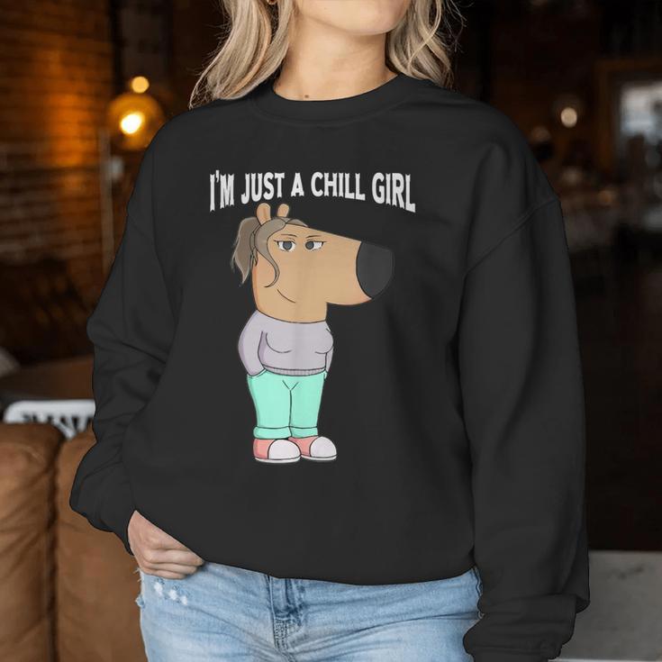 I'm Just A Chill Girl Cool I'm Just A Chill Girl Sweatshirt Frauen Lustige Geschenke