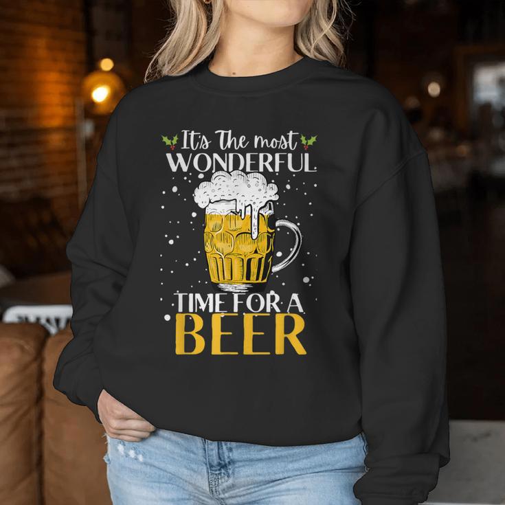 It's The Most Wonderful Time For A Beer Beer Lovers Sweatshirt Frauen Lustige Geschenke