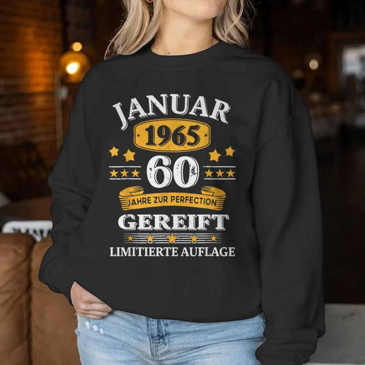 January 1965 60Th Birthday Man Woman Sweatshirt Frauen Lustige Geschenke