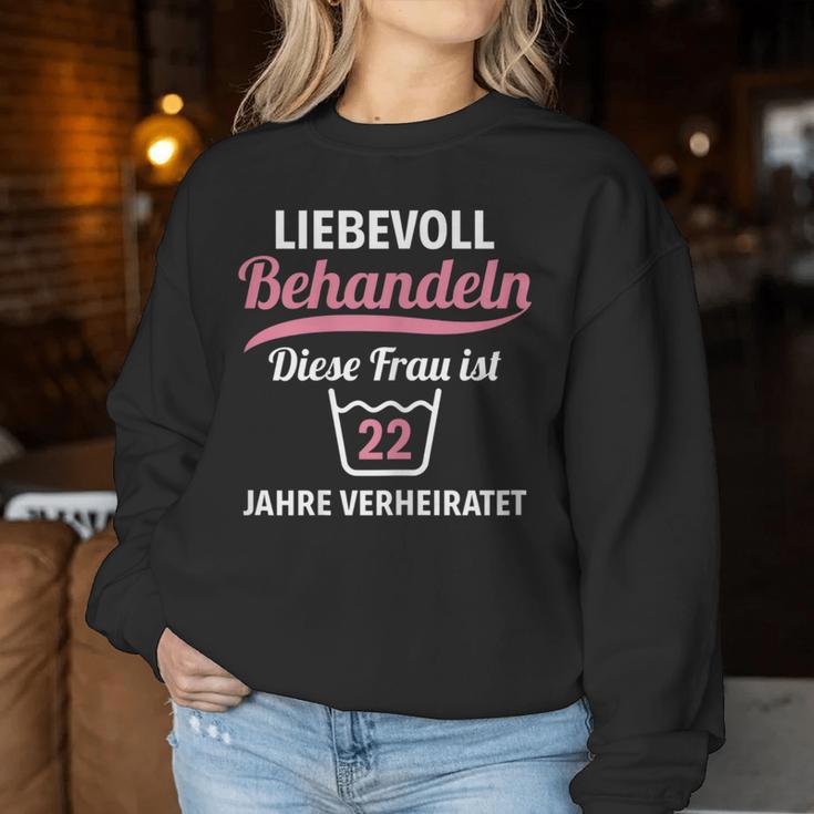 Ladies 22 Years Married Woman Bronze Wedding Anniversary 22Nd Wedding Anniversary Sweatshirt Frauen Lustige Geschenke