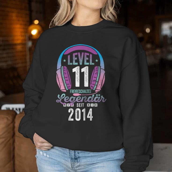 Level 11 Jahre Mädchen Geburtstag Gamer Girl Zockerin 2014 Sweatshirt Frauen Lustige Geschenke