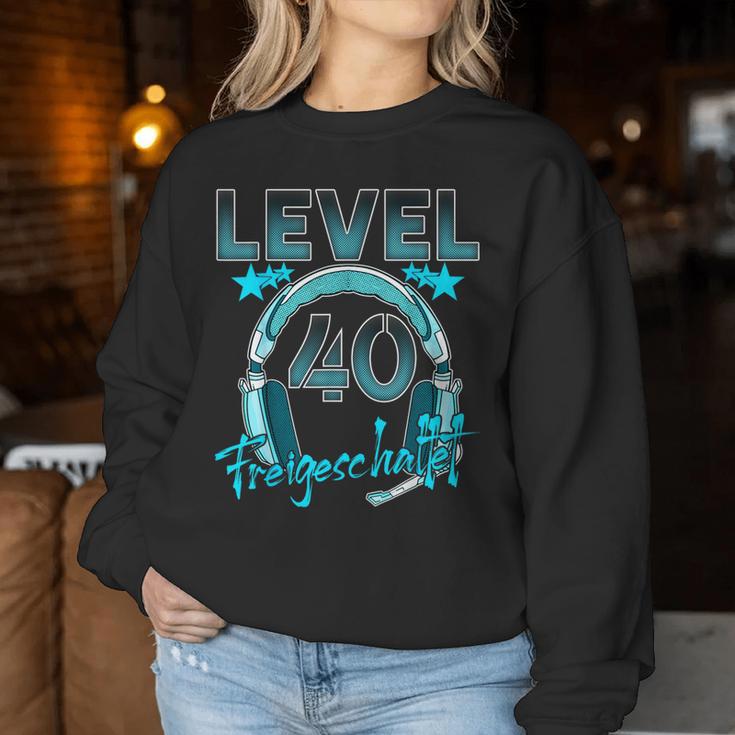 Level 40 Years Birthday Man Woman 1982 Gamer Sweatshirt Frauen Lustige Geschenke