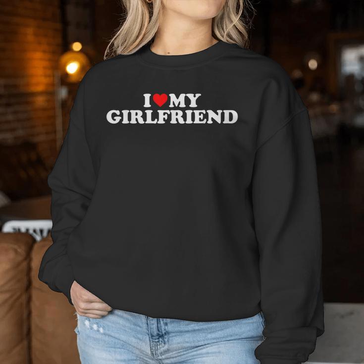 I Love My Girlfriend I Heart My Girlfriend I Love My Gf Sweatshirt Frauen Lustige Geschenke