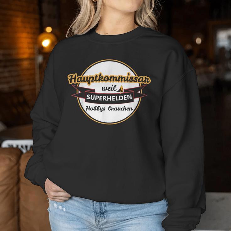 Main Commissioner Police Head Commissioner Sweatshirt Frauen Lustige Geschenke