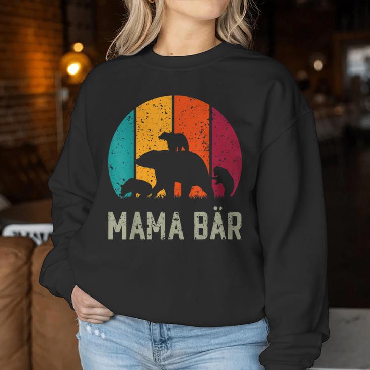 Mama Bear 3 Children Mother's Day Mother Women's Sweatshirt Frauen Lustige Geschenke