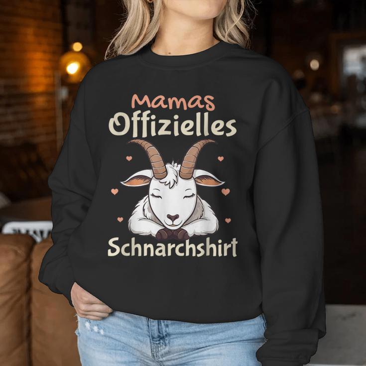 Mamas Official Snoring Mama Sleep Goat Sweatshirt Frauen Lustige Geschenke