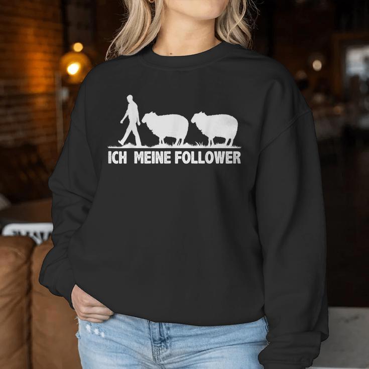 Meine Follower Sheep Saying Shepherd Farmer Woman Sweatshirt Frauen Lustige Geschenke