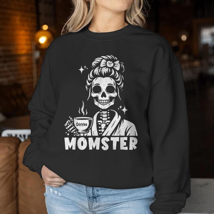 Momster Skeleton Tattoo Coffee Mum Gothic Outfit Sweatshirt Frauen Lustige Geschenke