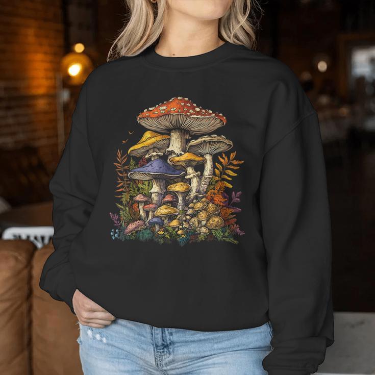 Mushroom Motif For Mushroom Lovers Mushroom Lovers Mushroom Colle Sweatshirt Frauen Lustige Geschenke