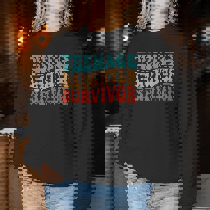 Nage Daughter Survivor Retro Groovy Women Sweatshirt Personalized Gifts