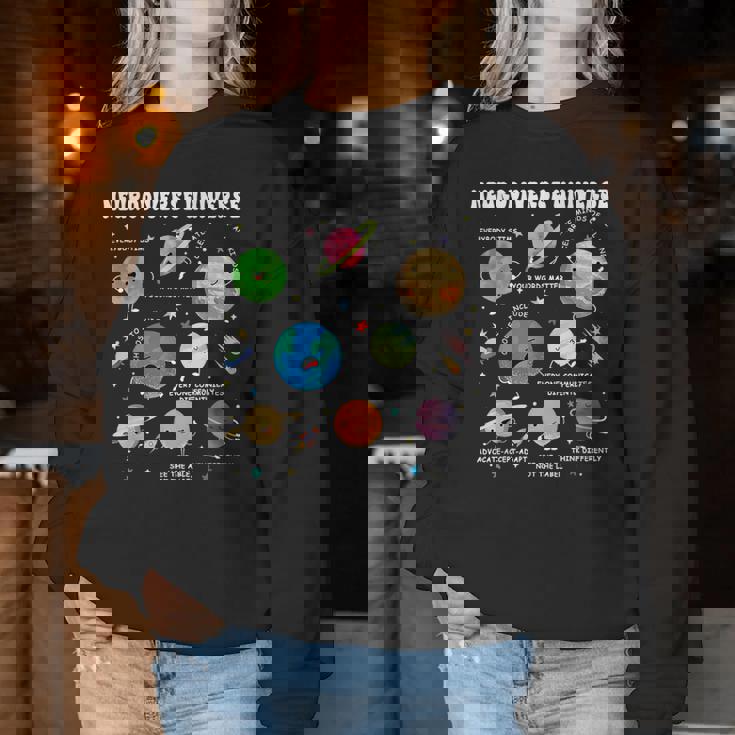 Neurodiverse Universe Space Planet Special Education Teacher Women Sweatshirt Unique Gifts