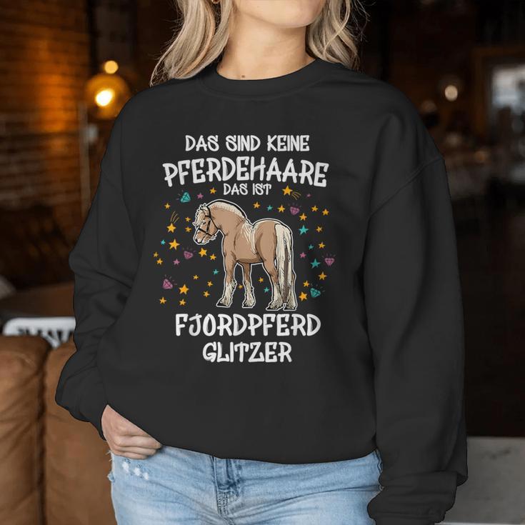 Norwegian Fjord Horse Glitter Horse Riding Fjordi Sweatshirt Frauen Lustige Geschenke