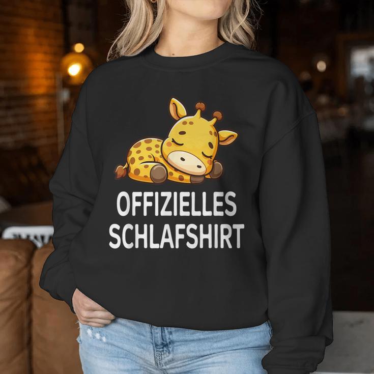 Official Sleep Giraffe Pyjama Sweatshirt Frauen Lustige Geschenke