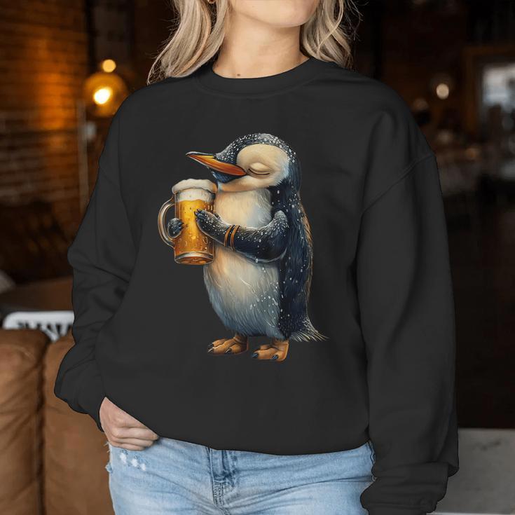 Penguin Beer Sweatshirt Frauen Lustige Geschenke