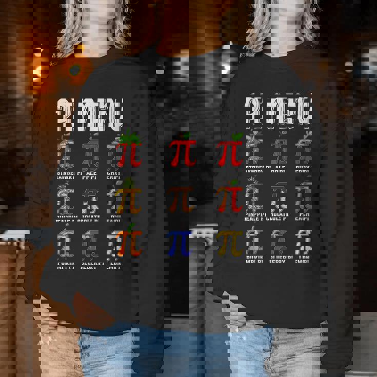 Pi Menu Pi 314 Math Teacher Pie Menu Mathematics Women Sweatshirt Unique Gifts