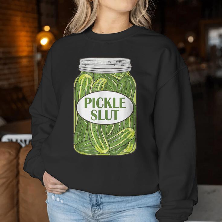 Pickle A Girl Who Loves Pickles Canning Food Quote Sweatshirt Frauen Lustige Geschenke