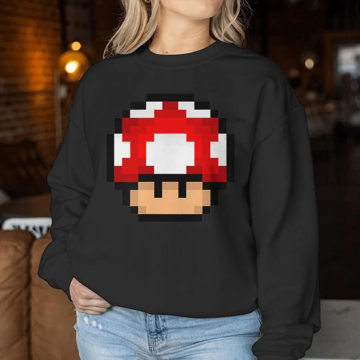 Pixel Retro Gaming Mushroom Sweatshirt Frauen Lustige Geschenke