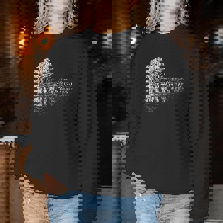 Roma Coliseo Italia Italia Anfiteatro Romano Me Encanta Roma Sudadera Mujer Regalos divertidos