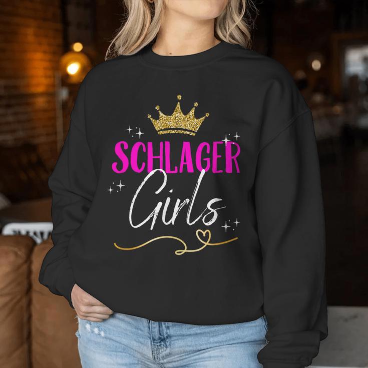 Schlager Girls Schlager Women's Outfit Schlager Party Women's Sweatshirt Frauen Lustige Geschenke