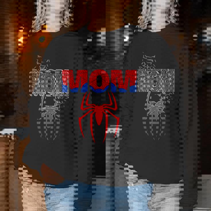 Spider Mom Family Birthday Boy Retro Mother's Day Women Sweatshirt Personalized Gifts
