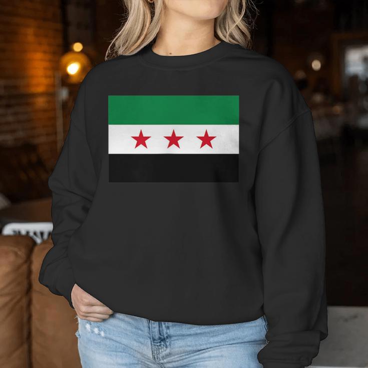 Syria Flag Decorative Arabs Syrian Asia Syria Sweatshirt Frauen Lustige Geschenke