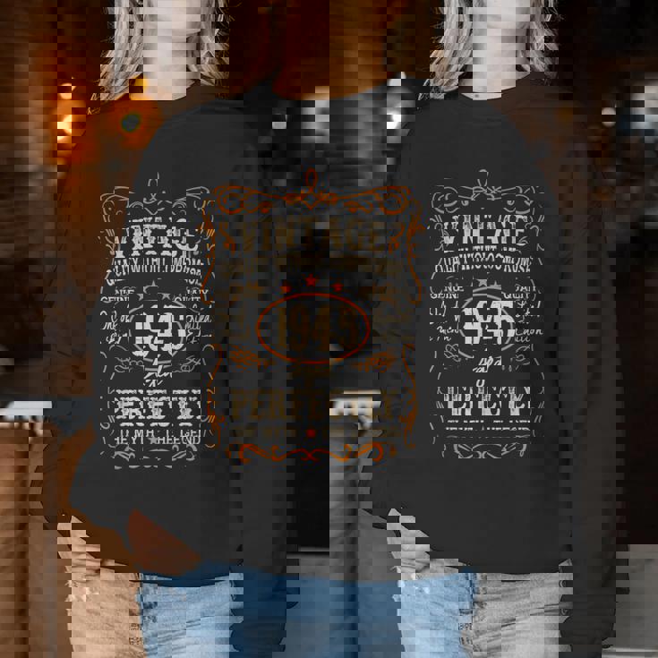 Vintage 1945 80Th Birthday 80 Year Old For Women Sudadera Mujer Regalos divertidos