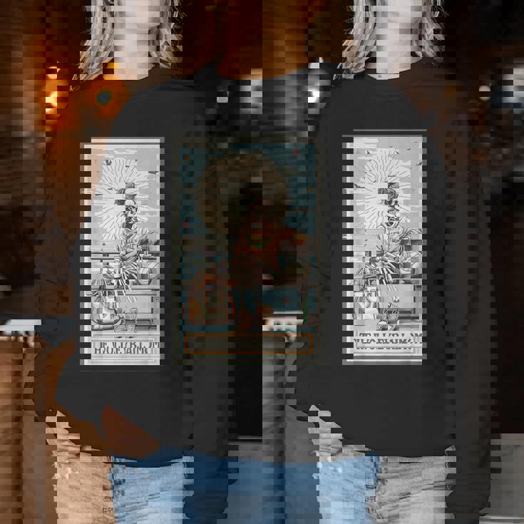 The Volleyball Mom Skeleton Tarot Card Game Day Mother's Day Women Sweatshirt Unique Gifts