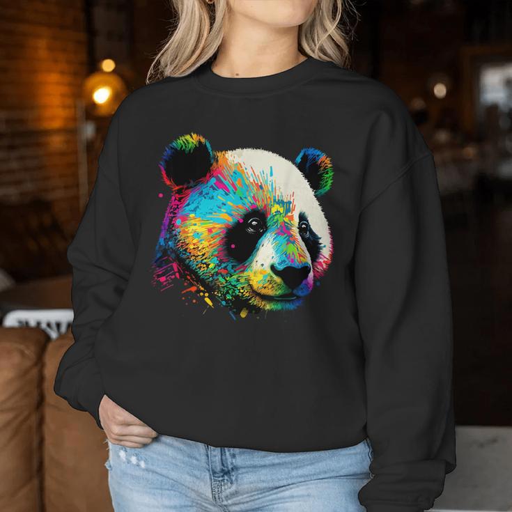 Watercolor Panda Sweatshirt Frauen Lustige Geschenke