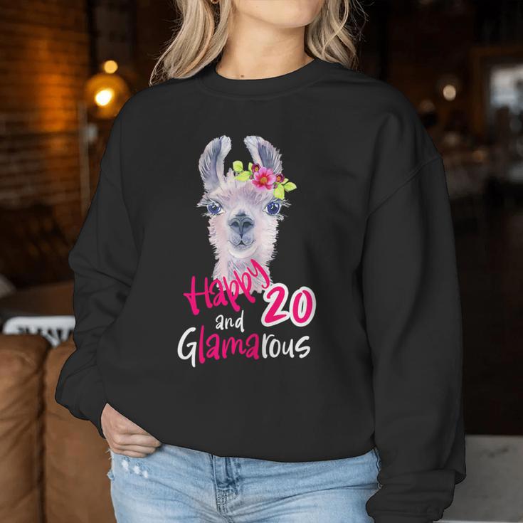 Women's 20Th Birthday 20S Birthday Decoration Lama Sweatshirt Frauen Lustige Geschenke