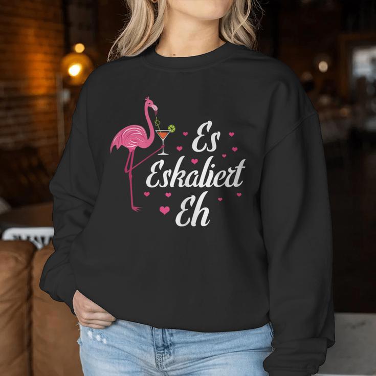 Women's Champagne Wine Girlstrip Running Girls Flamingo Es Escaliert Eh S Sweatshirt Frauen Lustige Geschenke