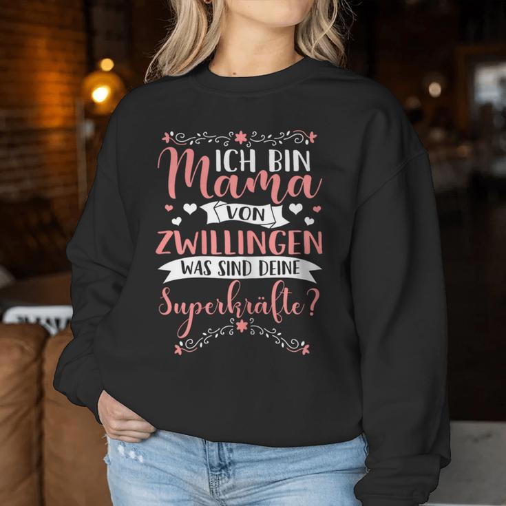 Women's Mamaon Zwillingen Sweet Saying For Mother's Day Sweatshirt Frauen Lustige Geschenke