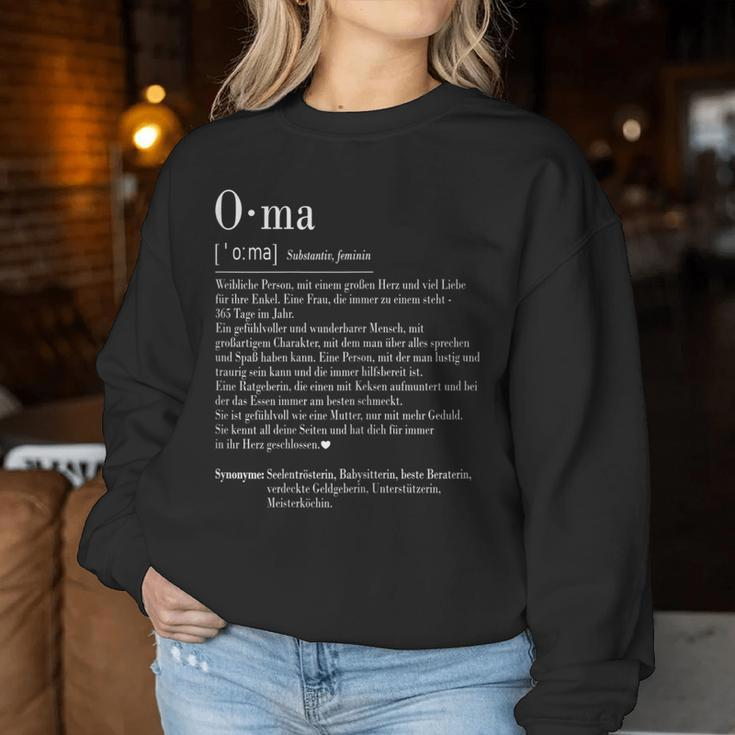 Women's Grandma Birthday Ideas Definition Birthday Sweatshirt Frauen Lustige Geschenke