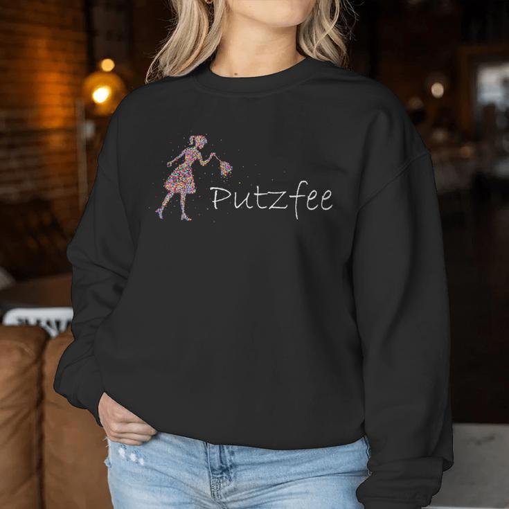 Women's Putzfee Cleaning Woman Cleaning Power Cleaning S Sweatshirt Frauen Lustige Geschenke