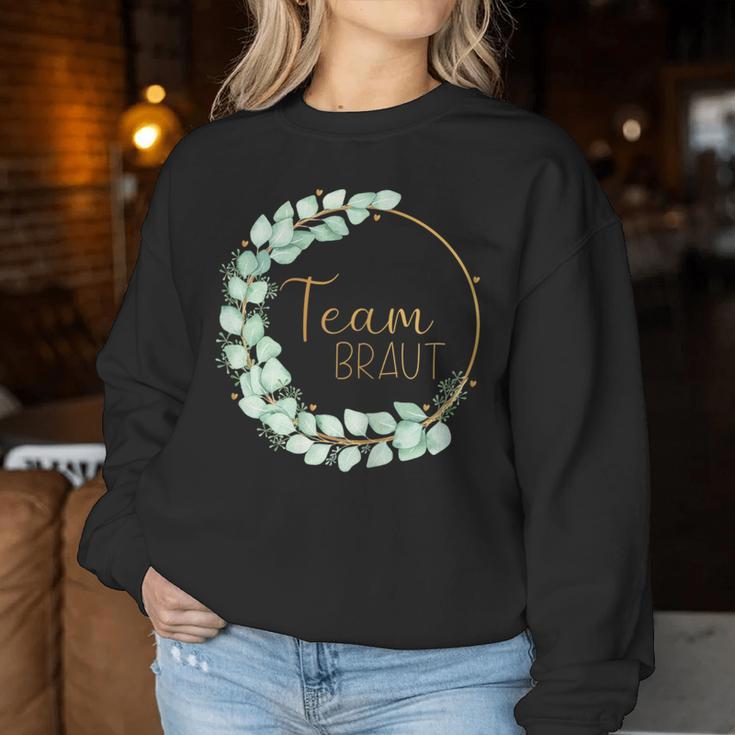 Women's Team Bride Stag Party Eucalyptus Sweatshirt Frauen Lustige Geschenke