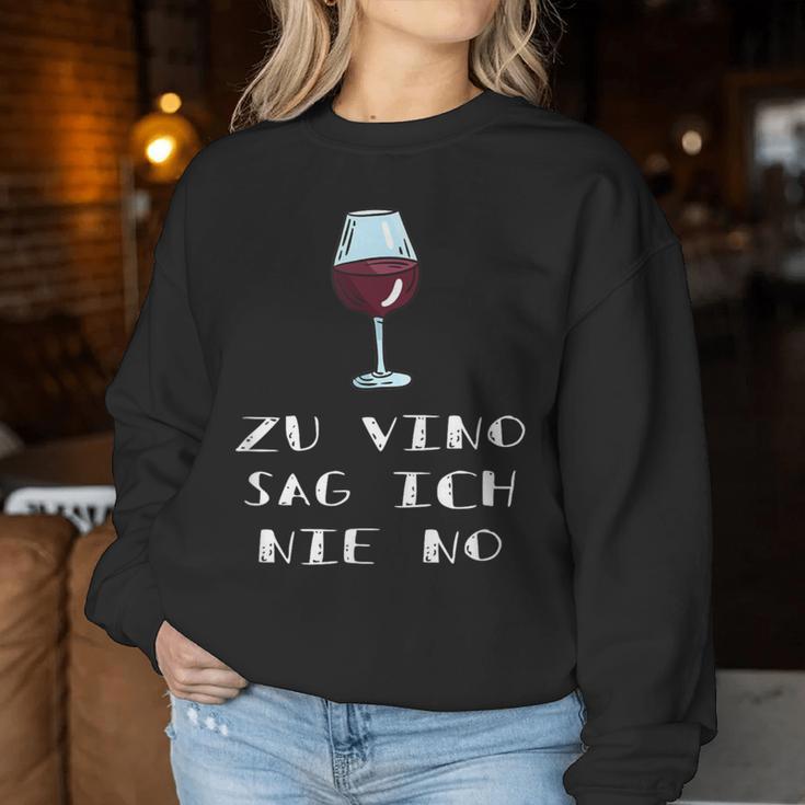 Zuino Sag Ich Nie No Wine Saying Wine Drinker Sweatshirt Frauen Lustige Geschenke