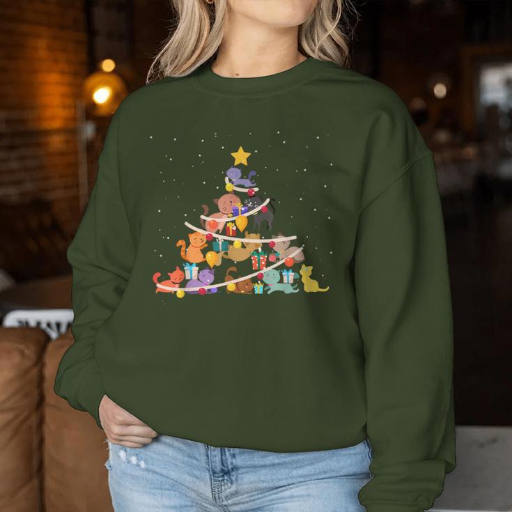 Cat Christmas Tree Cute Christmas Men Sweatshirt Frauen Lustige Geschenke