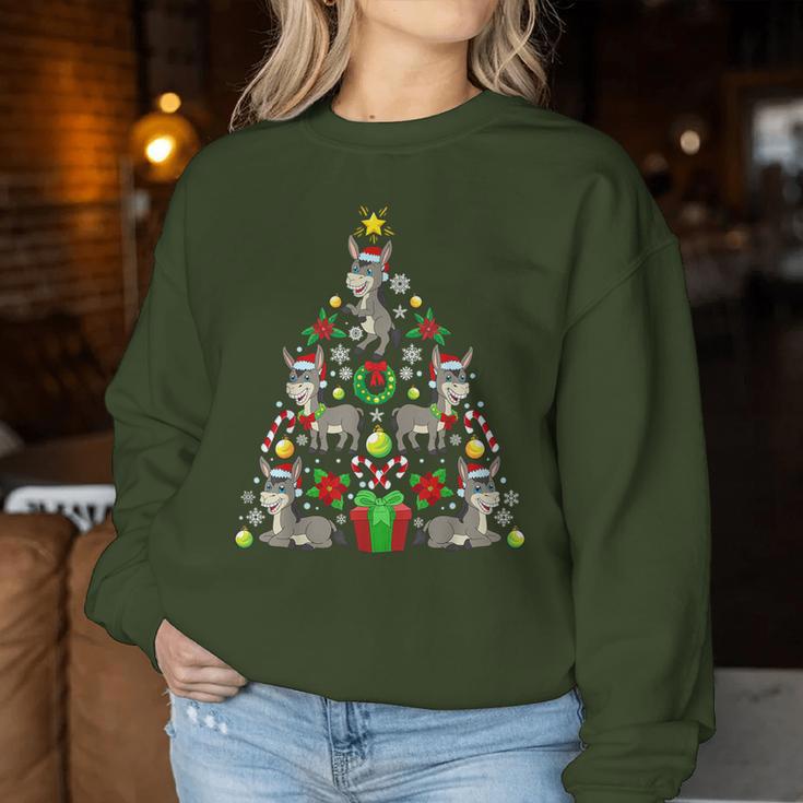 Donkey Christmas Tree Christmas Farmer Sweatshirt Frauen Lustige Geschenke