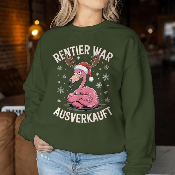 Christmas Flamingo Reindeer Was Out Sold Out Sweatshirt Frauen Lustige Geschenke