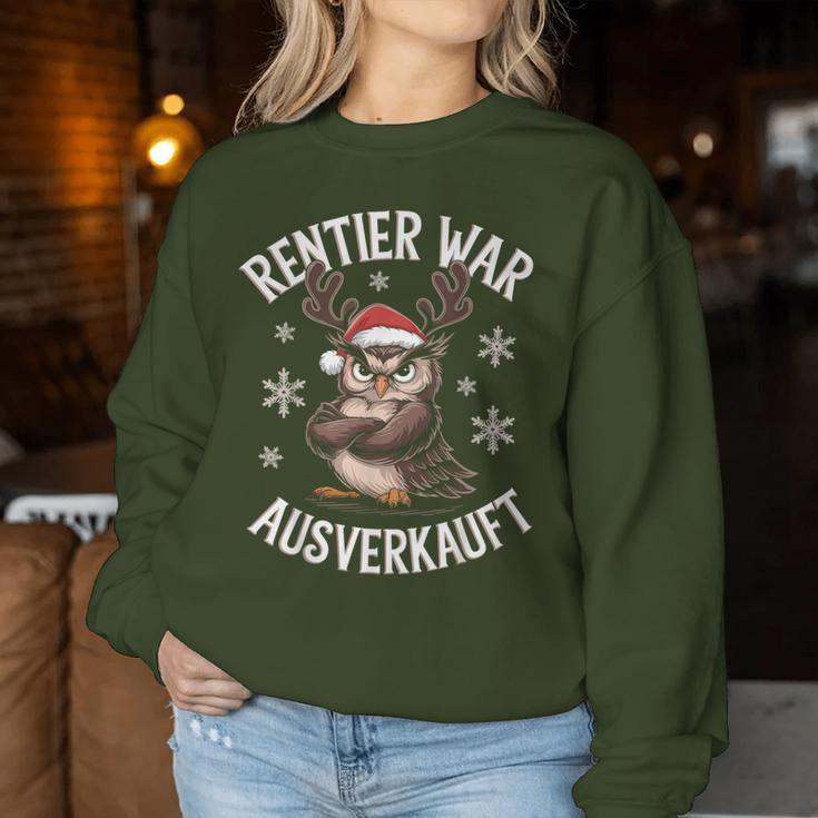 Christmas Owl Reindeer Was Out Sold Out Sweatshirt Frauen Lustige Geschenke