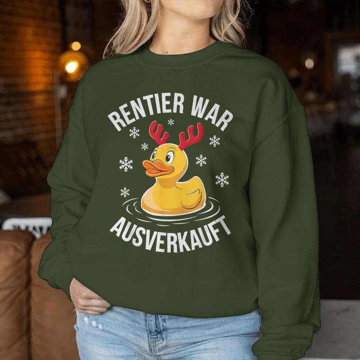 Duck Christmas Saying Reindeer War Ausverkauft Sweatshirt Frauen Lustige Geschenke