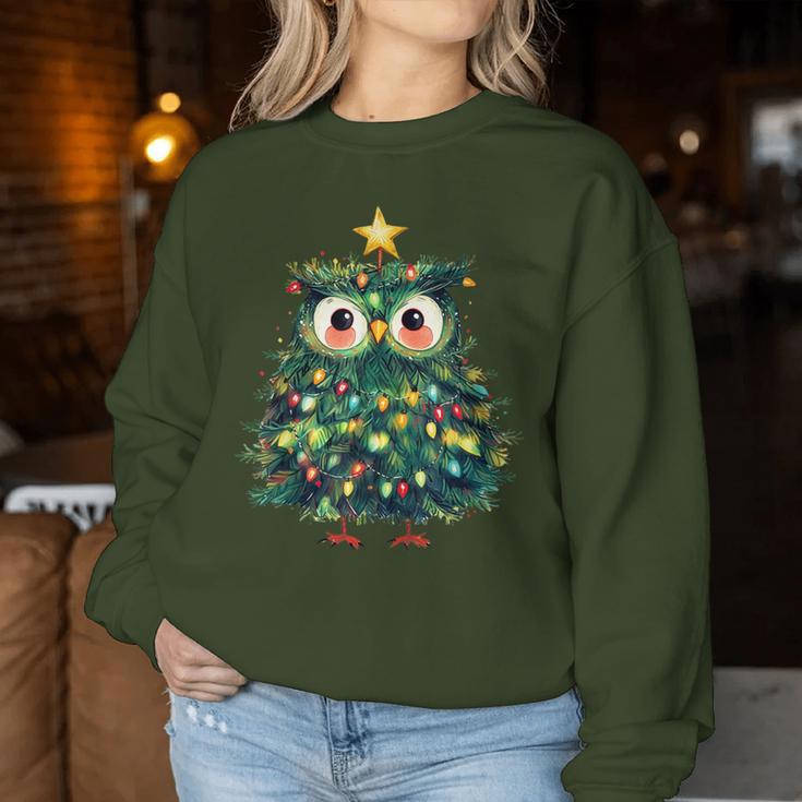 Girls Boys Owl Pyjamas Christmas Lights Sweatshirt Frauen Lustige Geschenke