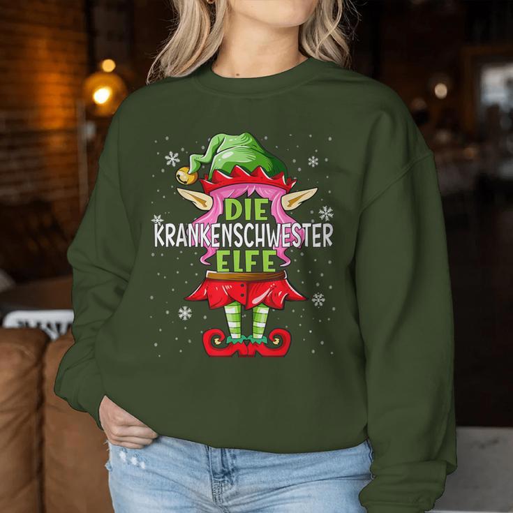 Nurse Elf Christmas Family Christmas Sweatshirt Frauen Lustige Geschenke