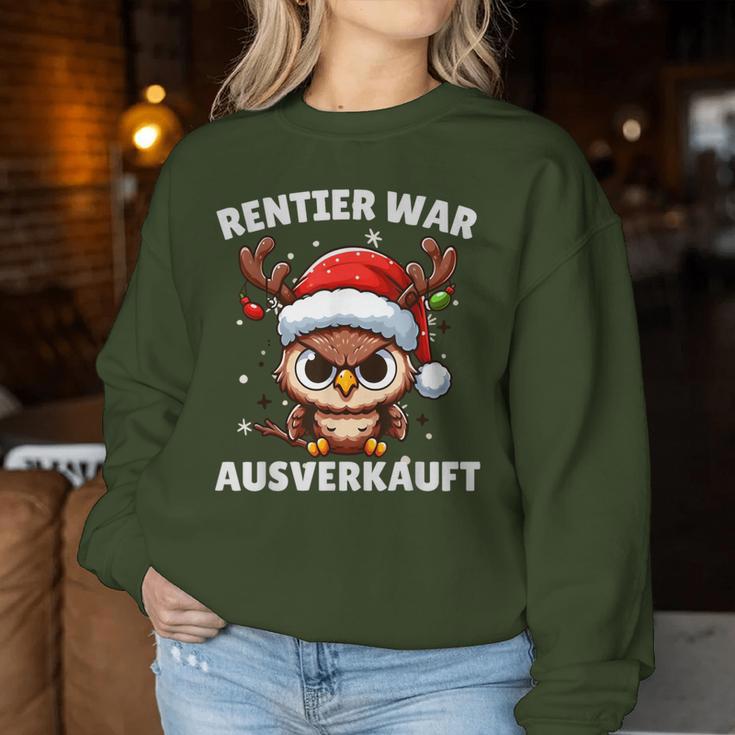 Reindeer Sold Out Christmas Owl Sweatshirt Frauen Lustige Geschenke