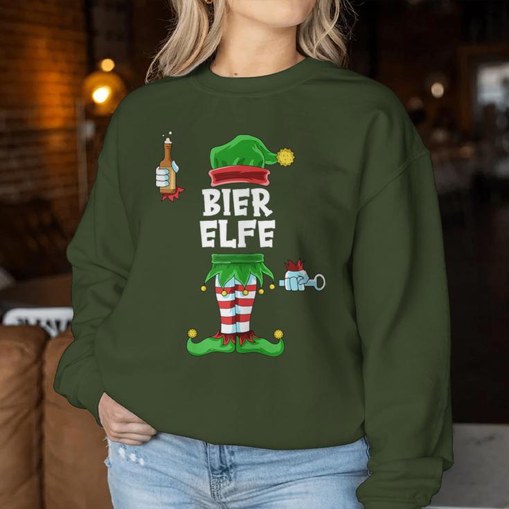 Women's Beer Elf Partner Look Beer Drinking Christmas Family Sweatshirt Frauen Lustige Geschenke